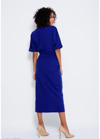 Синее деловое платья 10177 s синий ISSA PLUS