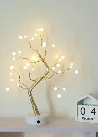 Настільна світлодіодна LED лампа світильник нічник бонсай дерево від USB на батарейках 50 см (475619-Prob) Тепла біла Unbranded (269340973)