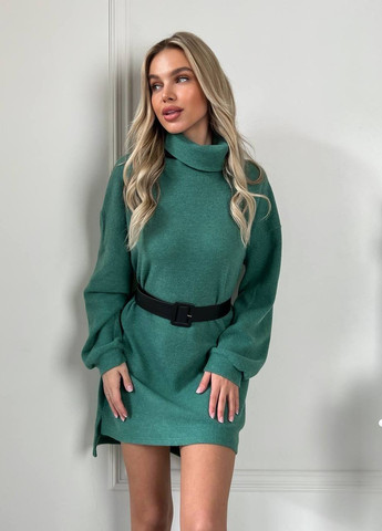 Зелена святковий, повсякденний, кежуал, вечірня жіноча сукня / туніка з ангори No Brand