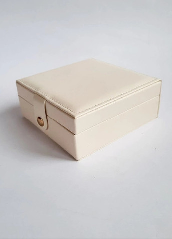 Шкатулка сундук органайзер коробка футляр для хранения украшений бижутерии эко кожа 12х12х5 см (474625-Prob) Белая Unbranded (259138998)