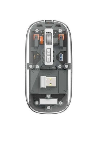 Беспроводная мышь Crystal Magnetic Wireless с аккумулятором и Bluetooth (Type-C, USB 2.4 ГГц, для макбука) - Серая WIWU wm105 (264660590)