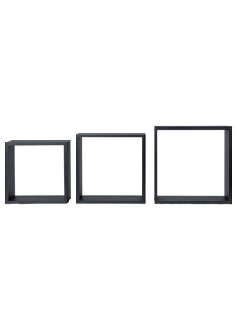 Набір полиць кубічних 3 шт чорні Livarno home (265391227)
