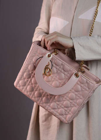 Сумочка из лого Christian Dior Lady pink Vakko (273747685)