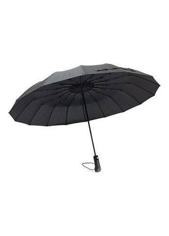Чёрный зонт автомат feeling rain m2316m мужской, 16 спиц, прямая ручка, черный средний система антиветер (260737298)
