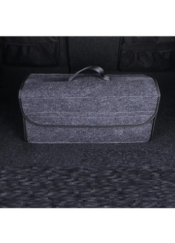 Автомобільний компактний портативний місткий органайзер в багажник штучна повсть 50х25х15 см (475086-Prob) Сірий Unbranded (261409534)