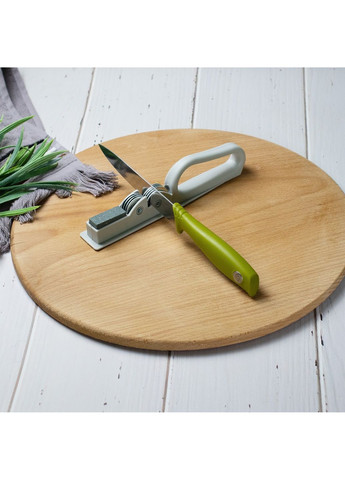 Точилка для кухонних ножів ручна механічна пластикова з точильним каменем A-Plus (265400149)