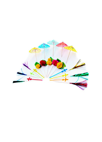 Набір "Шпильки: фрукти, парасольки, дощик, шпажка" колір різнокольоровий ЦБ-00208654 Party House (259466853)