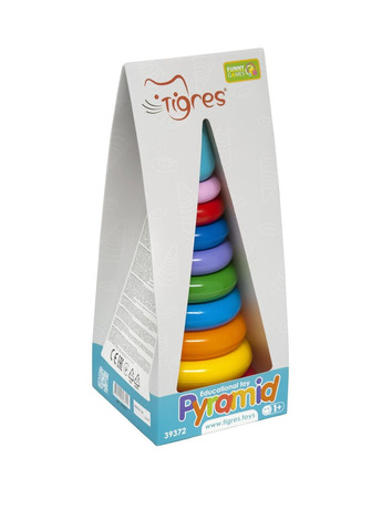 Розвиваюча іграшка "Пірамідка люкс" колір різнокольоровий 00-00244978 Tigres (259466980)