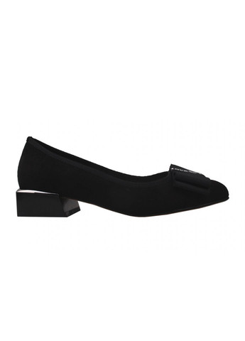 Туфли на низком ходу женские эко замш, цвет черный Gelsomino