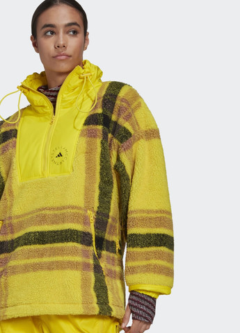 Жовта демісезонна зимова куртка by stella mccartney fleece jacquard adidas