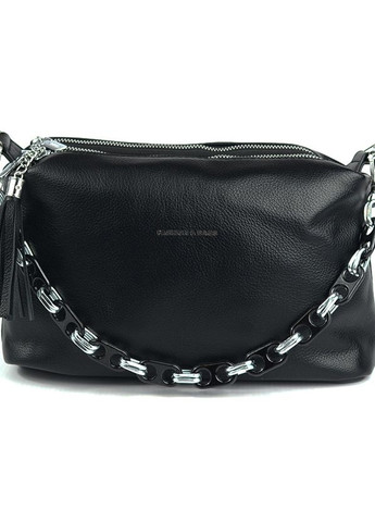 Маленька жіноча чорна сумочка крос-боді на три відділення No Brand (270746843)