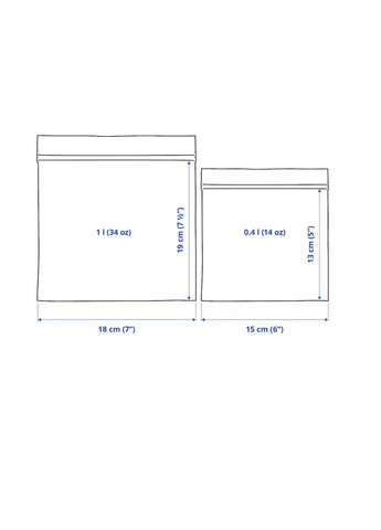 Пакети для продуктів/заморожування (60 шт) IKEA istad (257821940)