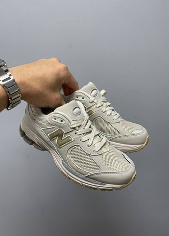 Бежеві Осінні кросівки чоловічі, вьетнам New Balance 2002R Bone Light Aluminum Leather
