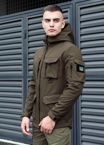 Оливковая (хаки) демисезонная куртка ukraine хаки Pobedov