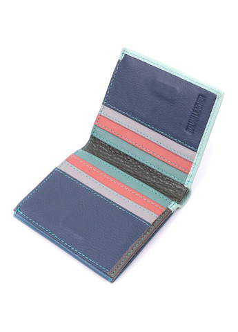 Жіночий гаманець з оригінальною монетницею з натуральної шкіри 19508 Різнокольоровий st leather (277980562)