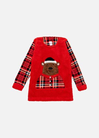 Красная зимняя пижама с длинным рукавом для мальчика цвет красный цб-00235352 LINDROS