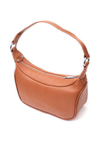 Женская сумка полукруглого формата с одной ручкой из натуральной кожи 22413 Коричневая Vintage (276457635)