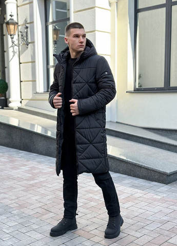 Черная зимняя куртка-пальто zmist черный Pobedov