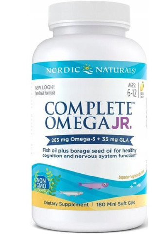 Complete Omega Junior 283 mg 180 Mini Soft Gels Nordic Naturals (256719705)