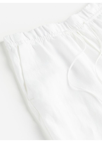 Белые кэжуал летние брюки H&M