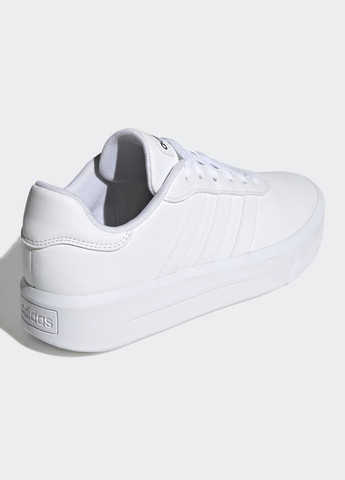 Белые всесезонные кроссовки court platform adidas