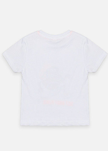 Белая летняя футболка для мальчика цвет белый цб-00222293 ALG