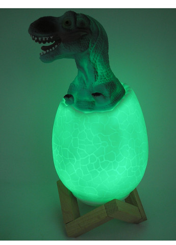 3D нічник світильник динозавр в яйці Dinosaur Lamp різнокольоровий з пультом д/к з підзарядкою від USB No Brand (259501138)
