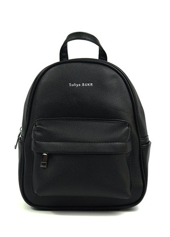 Черный маленький женский рюкзак на молнии No Brand (275335131)