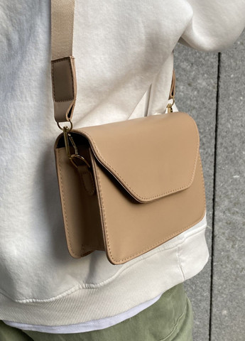 Женская сумка кросс-боди бежевая No Brand (270282999)