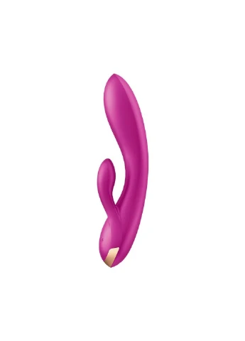 Смарт вібратор кролик із подвійним відростком Double Flex Violet Satisfyer (277235022)