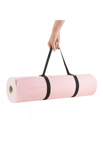 Коврик (мат) спортивный TPE 180 x 60 x 1 см для йоги и фитнеса 4FJ0200 Pink/Grey 4FIZJO (259364715)