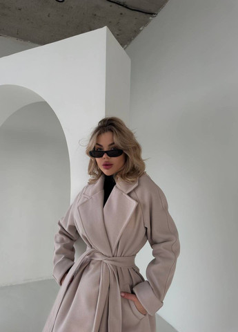 Бежевое демисезонное Женское пальто Кашемир No Brand
