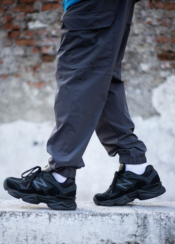 Черные демисезонные мужские кроссовки на массивной подошве на весну. No Brand