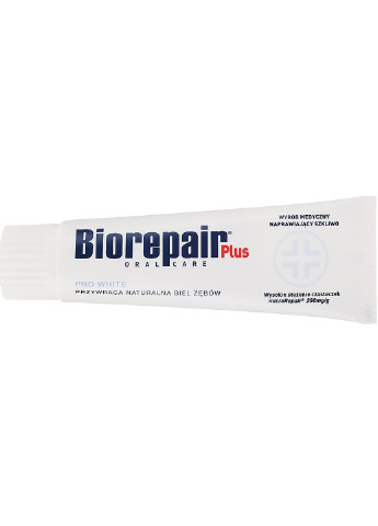 Зубна паста Plus Pro White відбілююча 75 мл Biorepair (256927195)