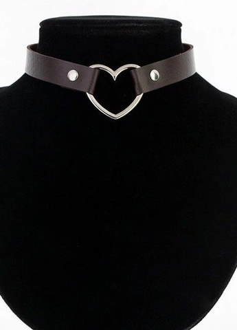 Чокер шкіряний з металевим серцем Cindylove нержавіюча сталь, екошкіра (258320067)