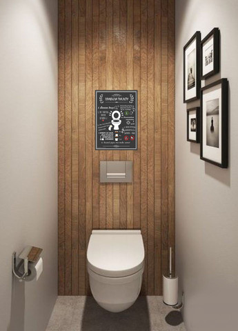 Табличка ПВХ плакат Правила туалета 20*30 см No Brand (265952604)