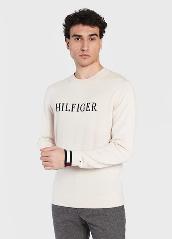 Бежевый демисезонный джемпер джемпер Tommy Hilfiger FLAG CUFF