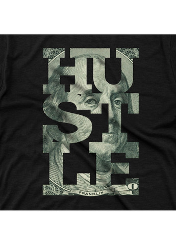 Белая футболка c принтом hustle b No Brand