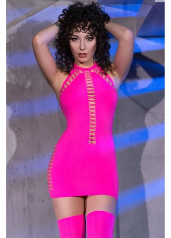 Рожева коктейльна сукня 4397 dress mini seamless рожевий Chilirose однотонна
