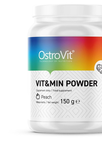 Vit&Min Powder 150 g /30 servings/ Peach Ostrovit (258499136)