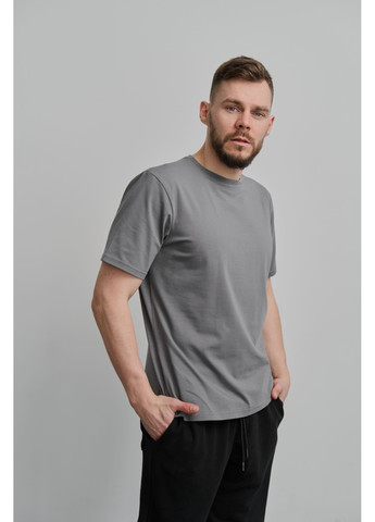 Темно-серая футболка cotton basic с коротким рукавом Handy Wear
