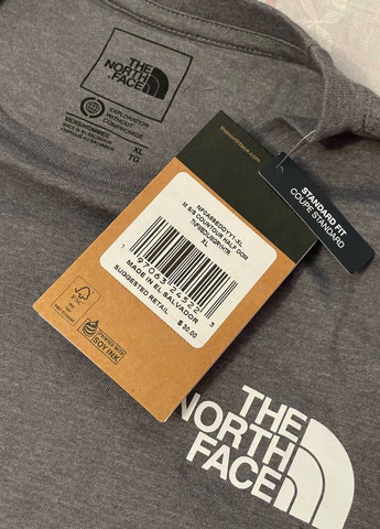 Темно-серая мужская футболка майка The North Face Half Dome contoured back print T-shirt TNF