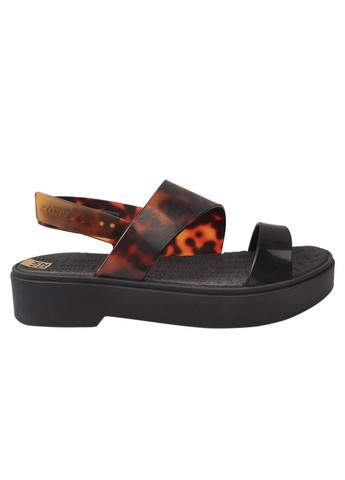 Черные босоножки женские из резины, на низком ходу, с открытой пятой, цвет черный, бразилия Grendene