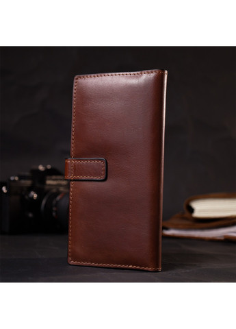 Цікавий вертикальний гаманець із натуральної шкіри 11660 Коричневий Grande Pelle (267932218)