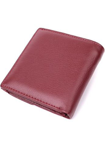 Небольшой женский кошелек с монетницей снаружи из натуральной кожи 22544 Бордовый st leather (277980512)