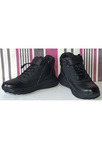 Черные повседневные осенние демисезонные ботинки хайтопы для мальчика подростка на флисе 10151а 33-21,5см 35-22,5см 36-23см 37-23,5см 38-24,2см Tom.M