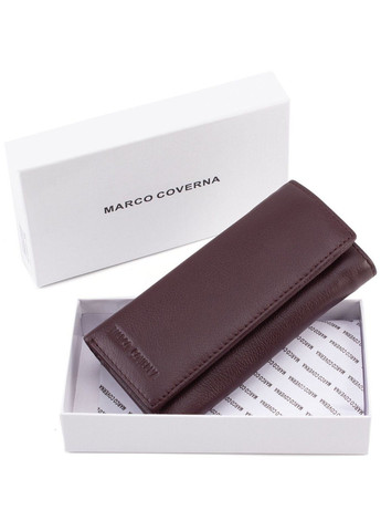 Женский кошелек из кожи с креплением для ключей MC-5551-8 (JZ6674) коричневый Marco Coverna (259752529)