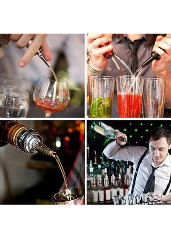 Пробка-носик гейзер дозатор для розливу з пляшки з металевим носиком 9 см Kitchen Master (267145279)