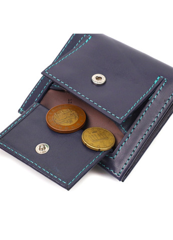 Компактний жіночий гаманець із натуральної шкіри 19425 Синій st leather (267927756)