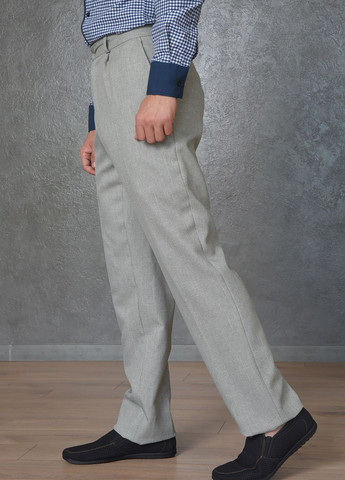 Серые демисезонные прямые штаны мужские серого цвета размер 44 Let's Shop